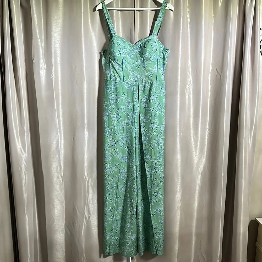 Floral Green Jumpsuit